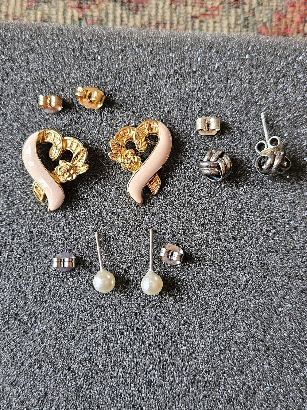 3 Pair Of Stud Earrings All New.